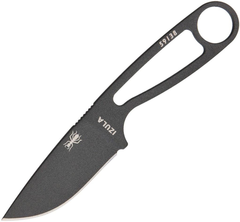 ESEE Izula Tactical Grey Fixed Blade Knife with Black G10 Scales ...