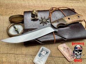 WW Customs Sportsman Pro Modified #5 Curly Maple OD Canvas Micarta