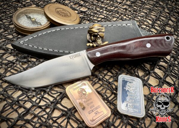 7Forge Burgundy Canvas Micarta White Liners
