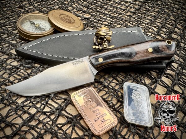 7Forge Privateer Black and Tan Canvas Micarta Black Liners