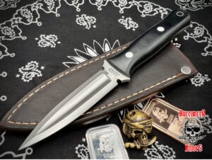 Lishen Bootlegger Matte Black Canvas Micarta