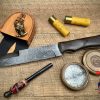 Hauck's Edge Bayonet Fighter Spiral Damascus Brown Burlap