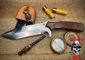 Hauck's Edge Multi Fighter Bowie Brown Burlap